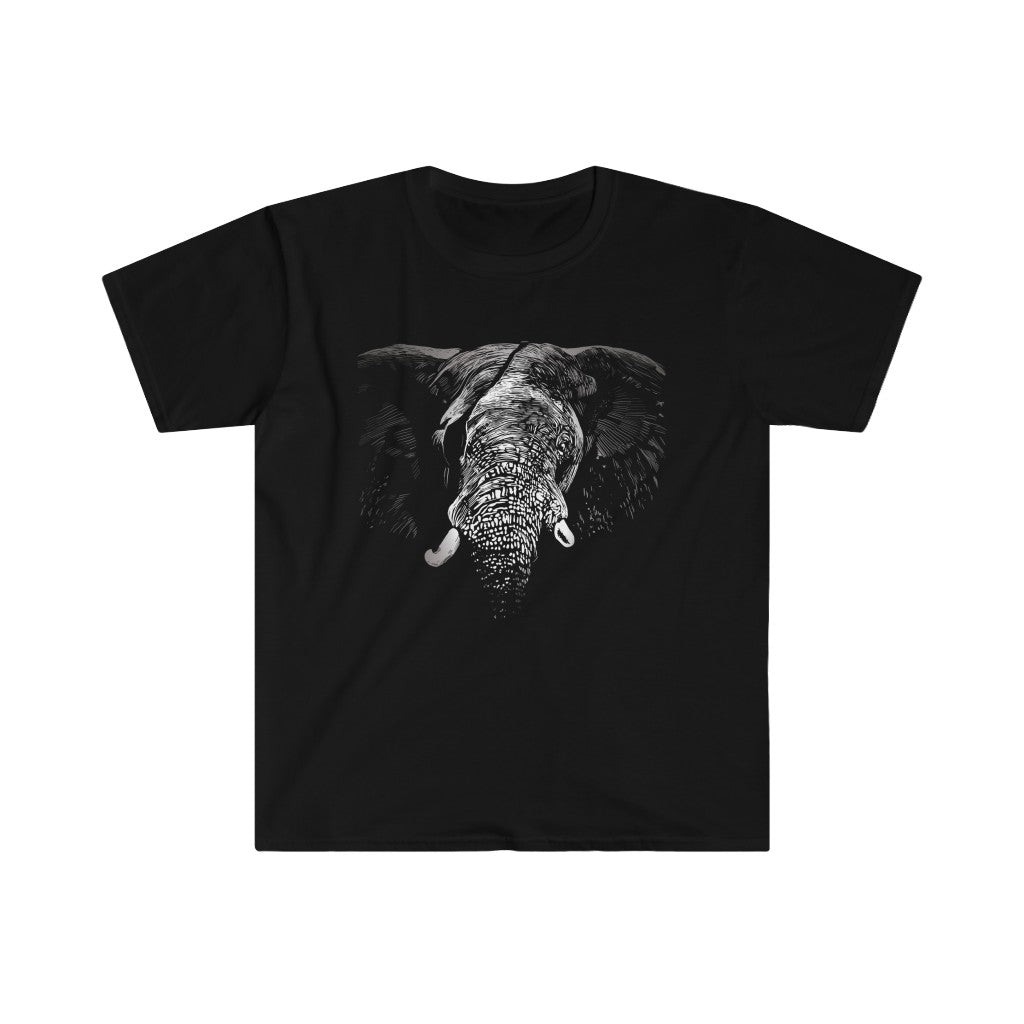 Realistic Elephant With Eye Patch Unisex Softstyle T-Shirt