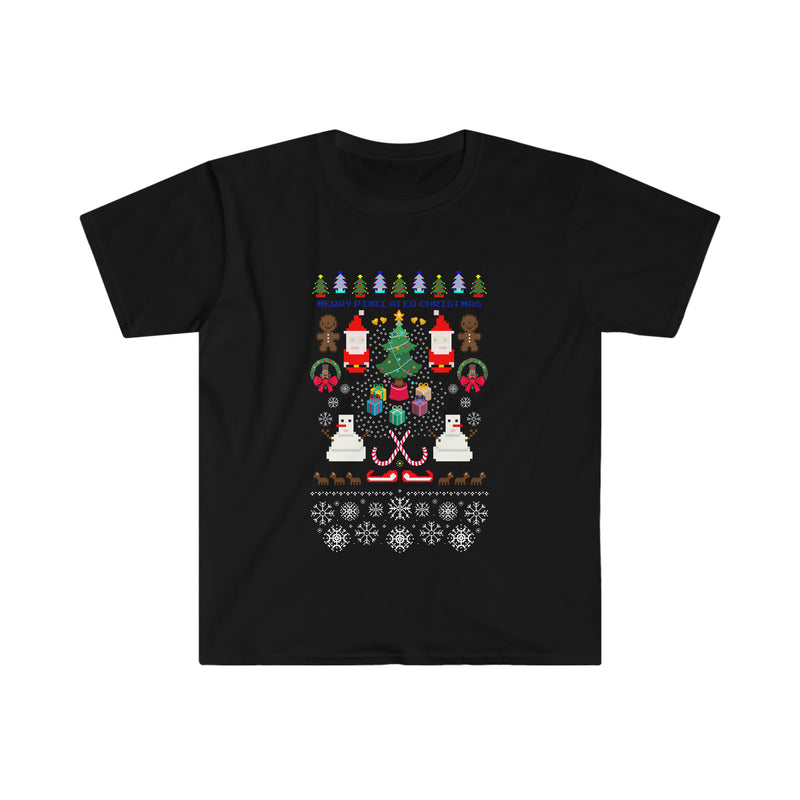 Pixelated Christmas Unisex Softstyle T-Shirt