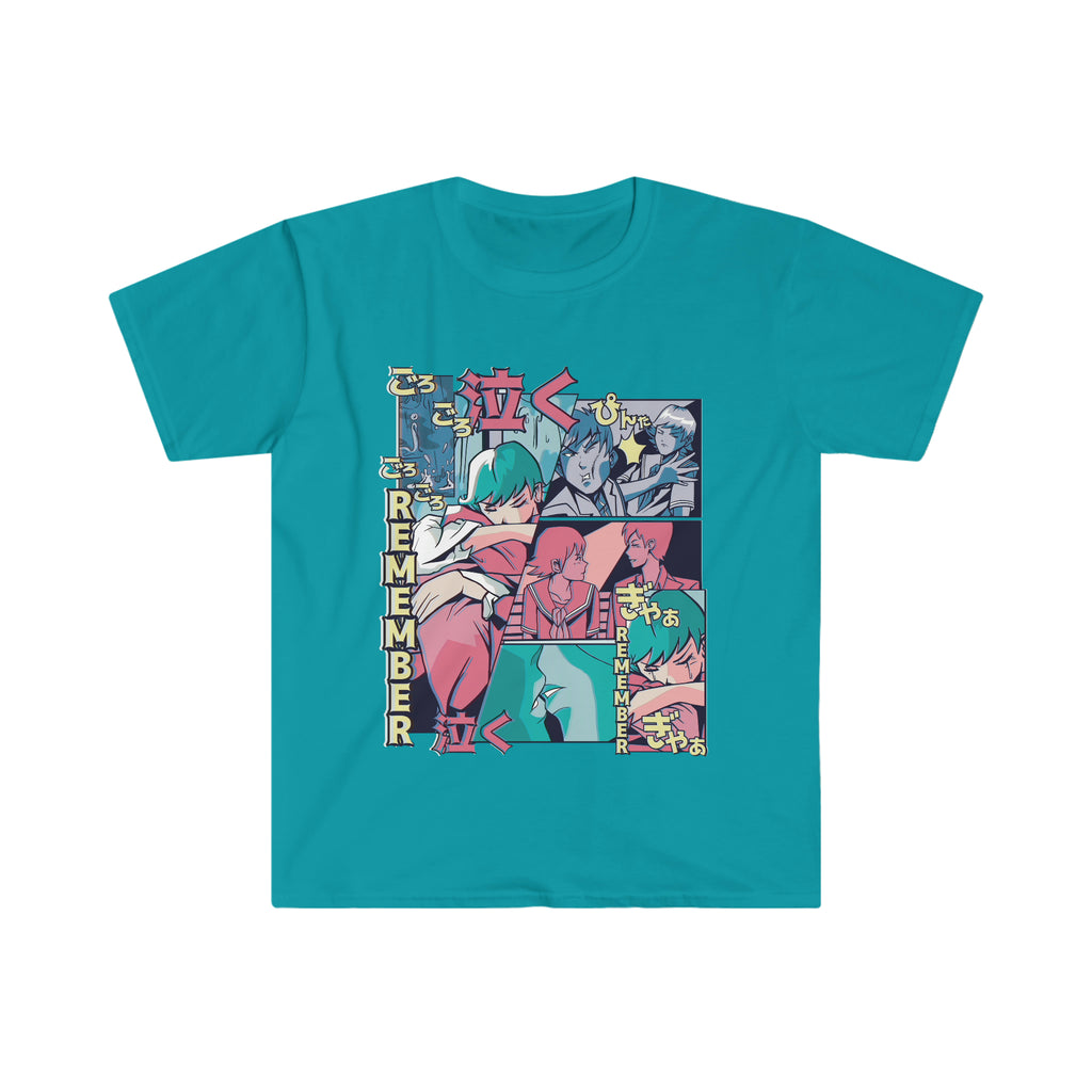 Anime Vaporwave Remember Unisex Softstyle T-Shirt