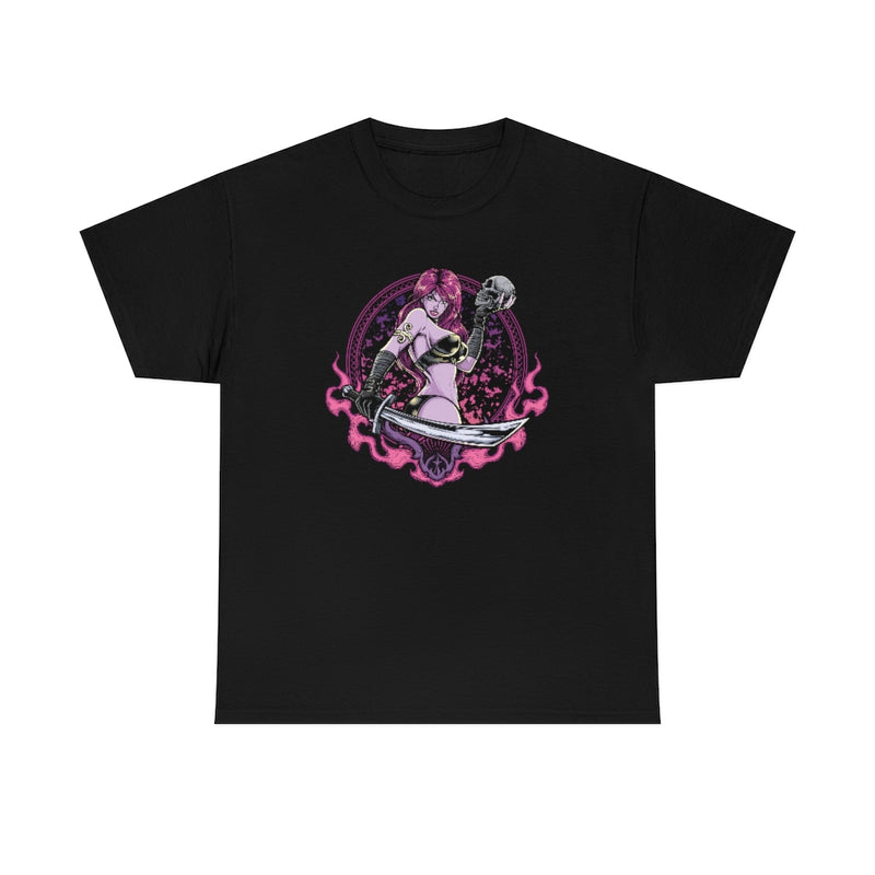 Girl With Skull Unisex Heavy Cotton Tee