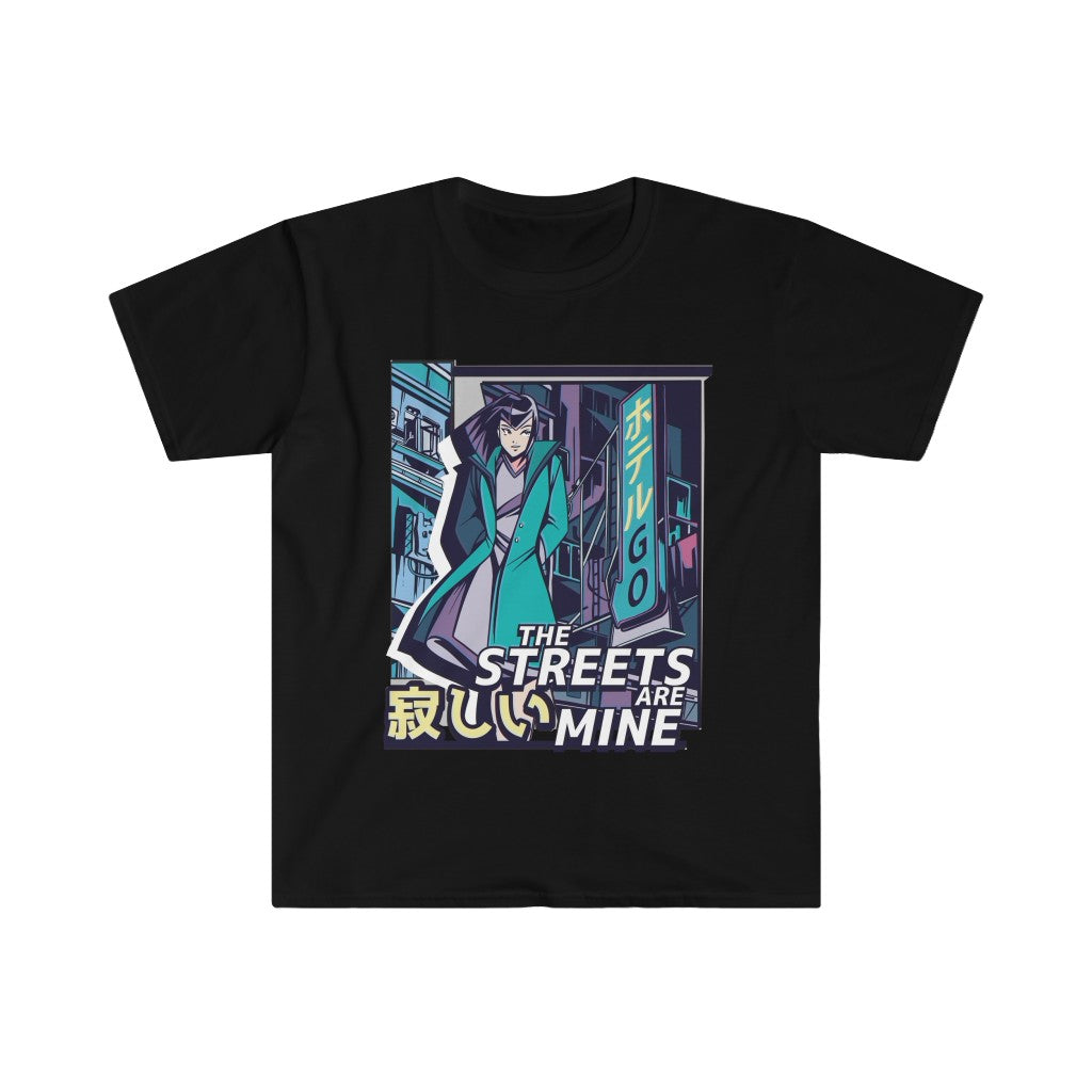Anime Vaporwave The Streets Are Mine Unisex Softstyle T-Shirt