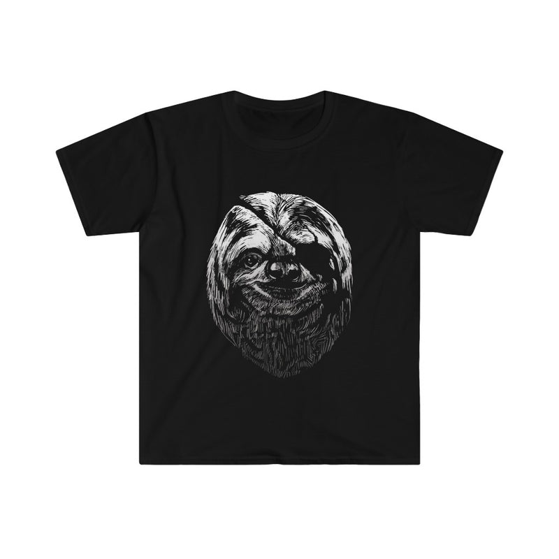Realistic Sloth With Eye Patch Unisex Softstyle T-Shirt