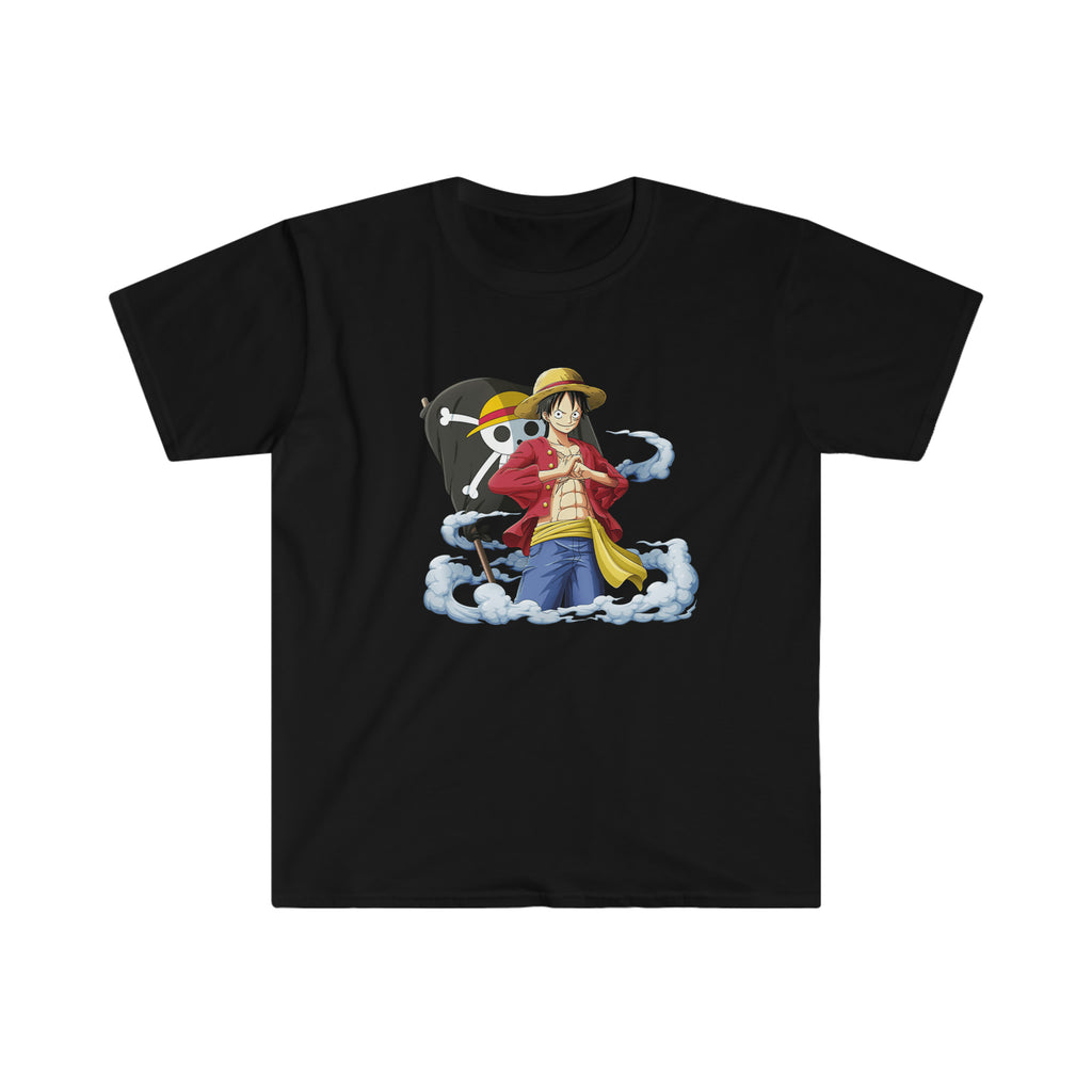 Luffy And Flag Unisex Softstyle T-Shirt