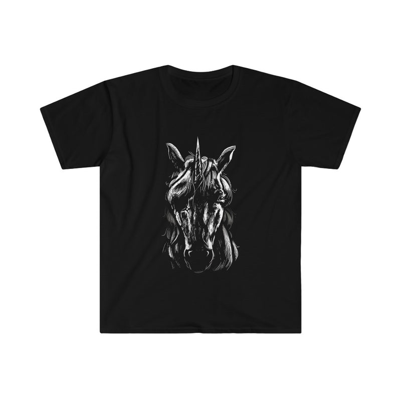 Badass Unicorn With Eye Patch Unisex Softstyle T-Shirt