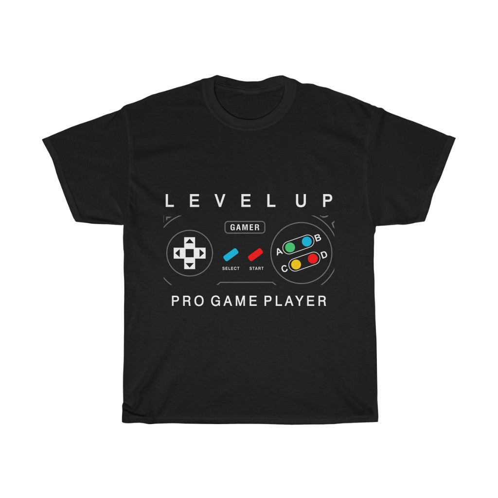 Level Up Pro Game Player Unisex Heavy Cotton Tee