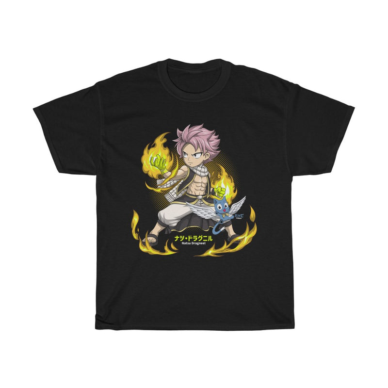 Natsu Happy Anime Character Unisex  Heavy Cotton Tee