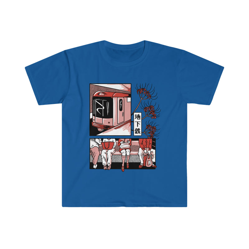 Slice Of Life Manga Metro Train Unisex Softstyle T-Shirt