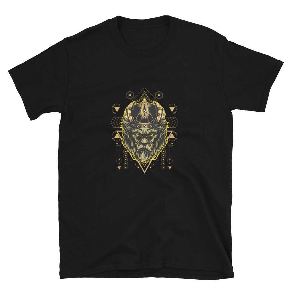 Geometric Lion King Short-Sleeve Unisex T-Shirt